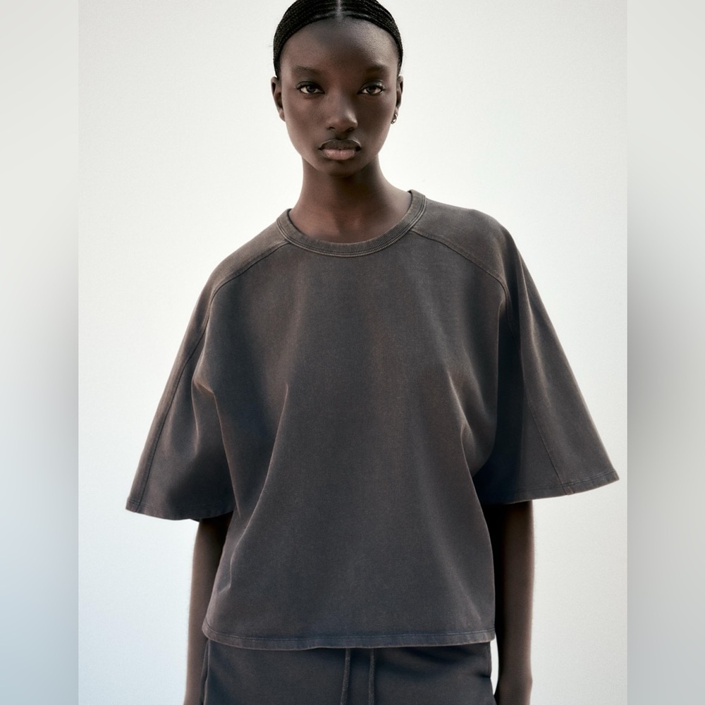 ZARA Washed Heavy Cotton T-Shirt